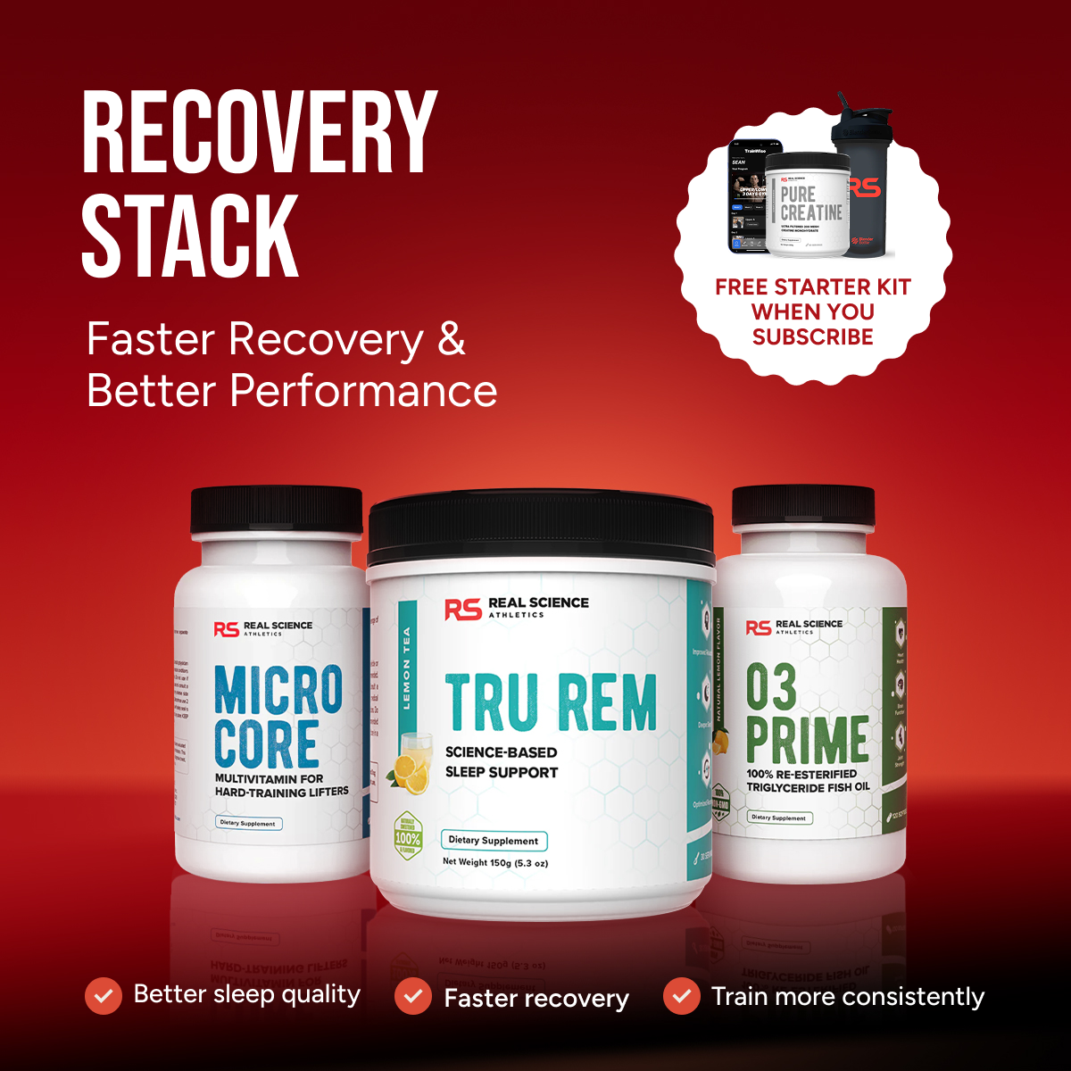 microcore™ - realscience athletics Images High... Recovery Stack – RealScience Athletics